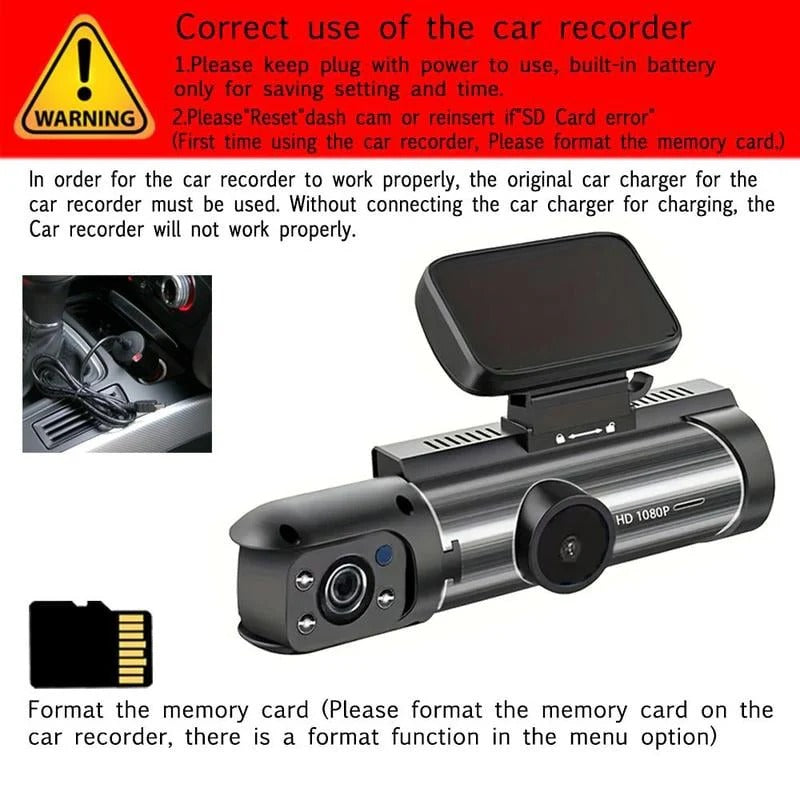 Drivexa – Dual Dash Cam for Front & Rear Protection