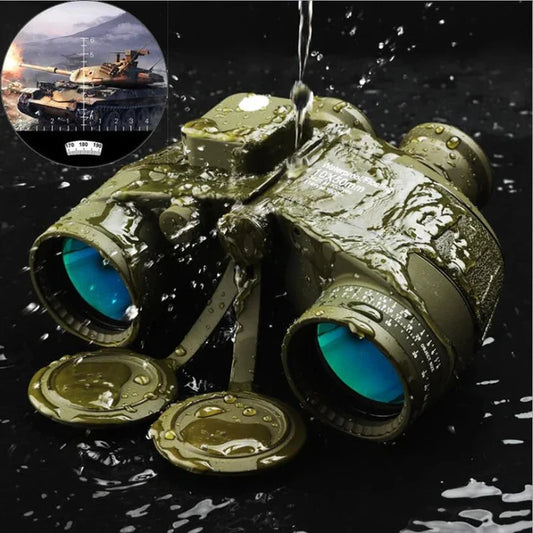 10×50 Military Marine Binoculars with Rangefinder & Compass - Bricodil BCD4721