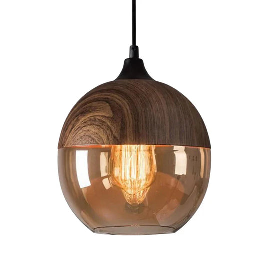 NordLuma – Scandinavian Wooden & Glass Pendant Light