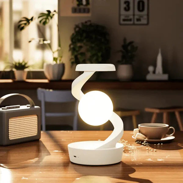 LUMINOYA – Levitating Moon Lamp with Gesture Control & Wireless Charging