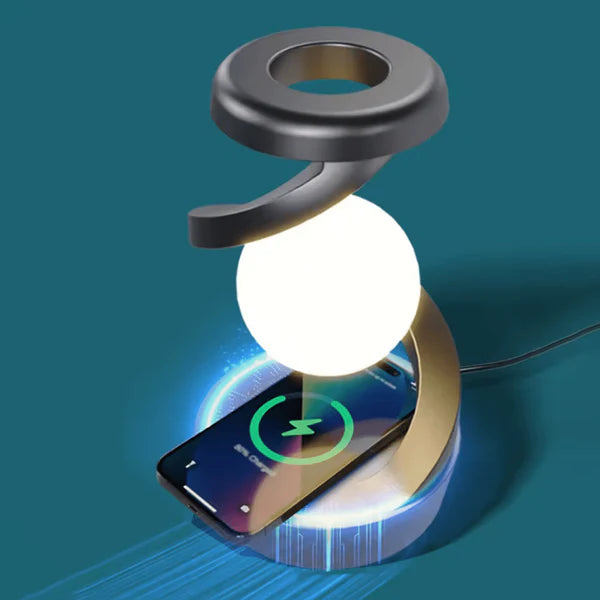 LUMINOYA – Levitating Moon Lamp with Gesture Control & Wireless Charging