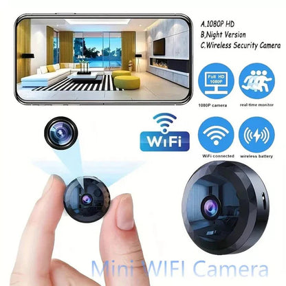 OPTIGUARD – Smart Mini Security Camera with WiFi & Night Vision + FREE 64GB MicroSD