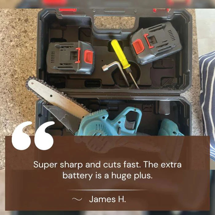 SharpEdge – 6" Mini Cordless Electric Chainsaw