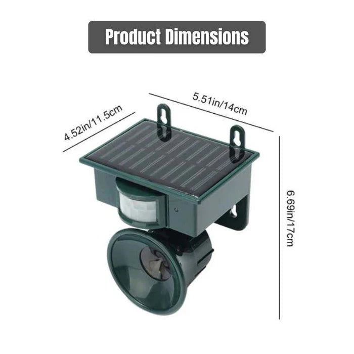 SolarGuard – Smart Ultrasonic Solar Bird Repeller