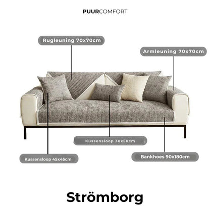 Auraea – Luxury Chenille Sofa Cover with Non-Slip Silicone Backing