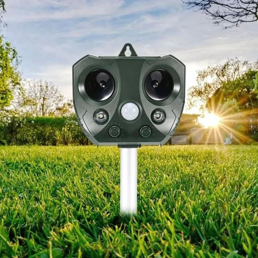 EcoGuard – Solar Ultrasonic Animal & Bird Repeller