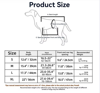 LiftEase – Adjustable Dog Support Harness with Lifting Strap