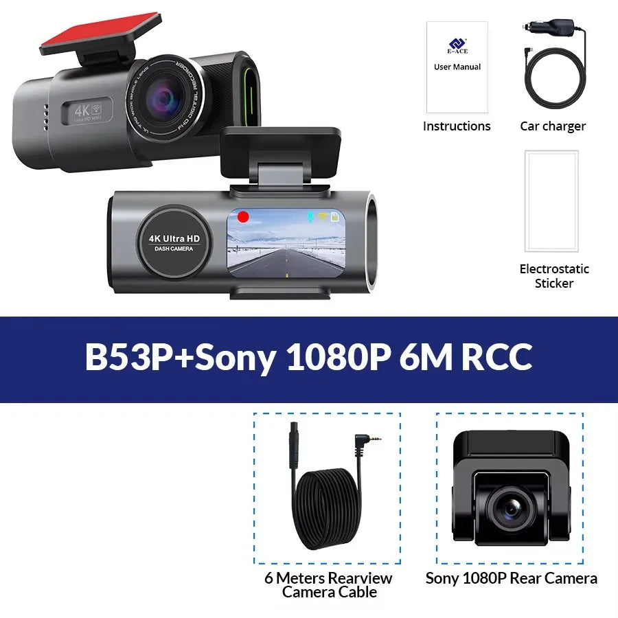 Bricodil – 4K GPS WiFi Car Dash Cam