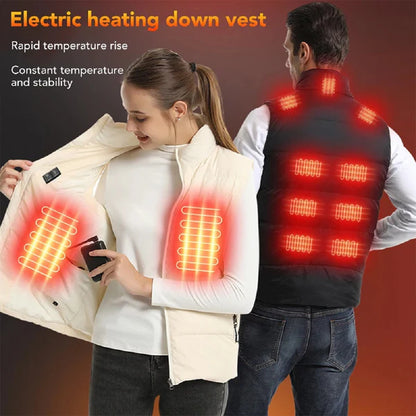 ThermoCore – Unisex USB Heated Down Vest with 15 Warming Zones